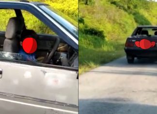 Kanak-kanak 9 tahun selamba pandu kereta pusing kampung