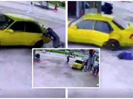 Kereta dicuri depan mata ketika isi minyak, wanita ini hampir diseret ketika cuba kejar pencuri