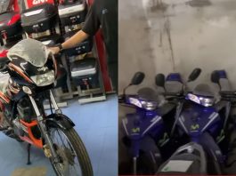 Semua NOS! Yamaha RX-Z Catalyzer, LC, 125ZR dan Honda EX-5 belum didaftarkan ada di sebuah kedai di Port Dickson Yamaha RX-Z Catalyzer