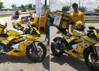 Konsep Pikachu jadi pilihan rider penghantar barangan persendirian