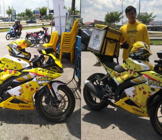 Konsep Pikachu jadi pilihan rider penghantar barangan persendirian