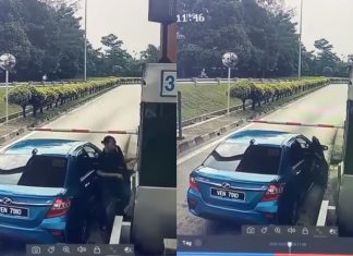 Jurutol disimbah air kerana tak dapat tambah nilai kad Touch N Go