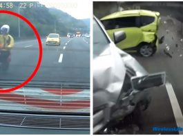 Gara-gara lari dari polis, penunggang skuter ini sebabkan kemalangan libatkan 10 kenderaan