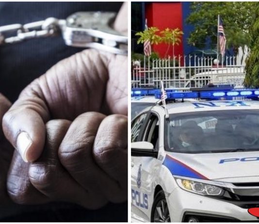 Dua individu ditahan selepas nekad larikan kereta peronda polis