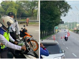 Jalan ditutup kerana kemalangan, polis tunggang motosikal bantu hantar pelajar ke tempat peperiksaan