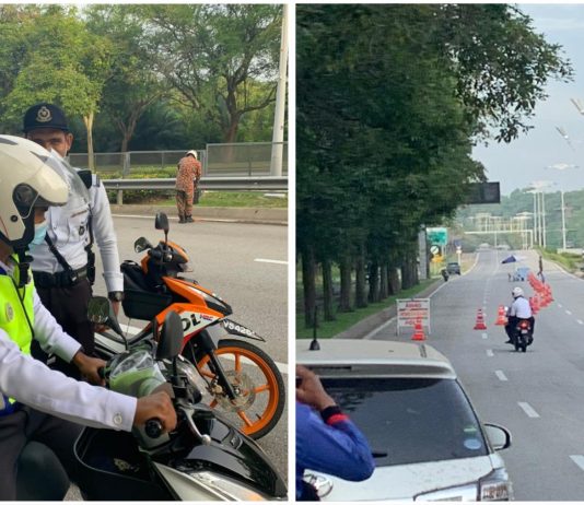 Jalan ditutup kerana kemalangan, polis tunggang motosikal bantu hantar pelajar ke tempat peperiksaan