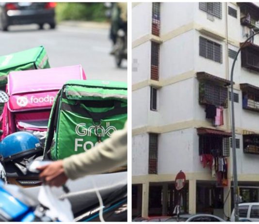 “Caj ekstra tu tak penting”, rider penghantar makanan rayu pelanggan di rumah bertingkat turun ambil pesanan