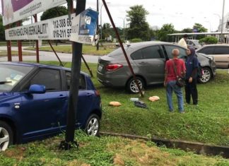 19 kenderaan terlibat kemalangan gara-gara tumpahan minyak