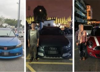 Tiga individu ditahan kerana bergaya dengan kereta klon