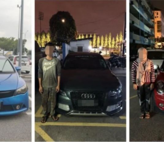 Tiga individu ditahan kerana bergaya dengan kereta klon