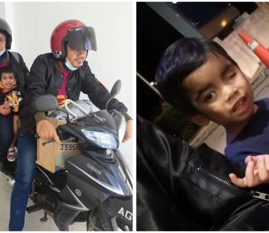 Ibu bapa berkorban naik motosikal redah hujan, sekatan jalan demi bawa anak buat pemeriksaan