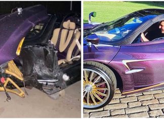 Pagani Huayra Roadster rosak teruk, pemandu cedera ringan setelah terlibat dalam kemalangan