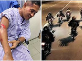 Mat rempit bertindak agresif tendang motosikal polis hingga sebabkan kecederaan