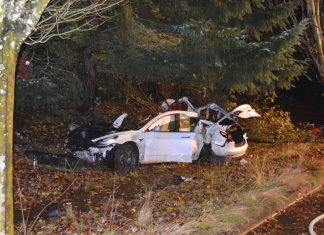 Tesla Model 3 terlibat kemalangan, bateri tercabut hingga ke dalam rumah dan sebabkan kebakaran