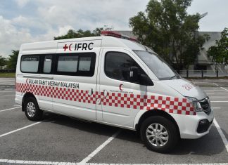 Maxus V80 ini ialah ambulans bertekanan negatif pertama di Malaysia