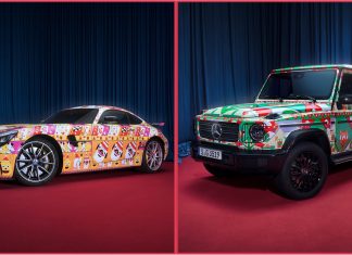 Wrap unik Mercedes-Benz G-Class dan AMG GT R sempena sambutan Krismas