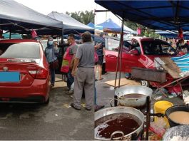 Tertekan pedal minyak, pemandu Proton Saga rempuh gerai pasar pagi