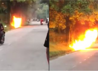 Dua lelaki ditahan bakar Modenas Kriss sebab berang dengan ekzos bising