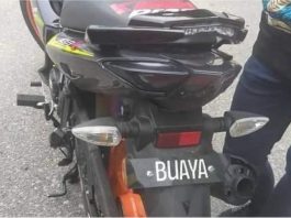 Motosikal nombor plat ‘BUAYA’ berjaya ditahan di Temerloh