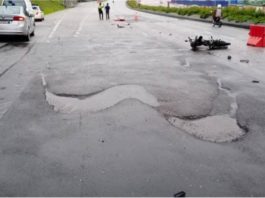 Penunggang motosikal maut langgar jalan berlubang