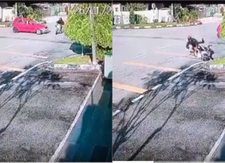 Cikgu sekolah memandu lari selepas langgar motosikal, dapat dikesan kerana nombor plat tertanggal