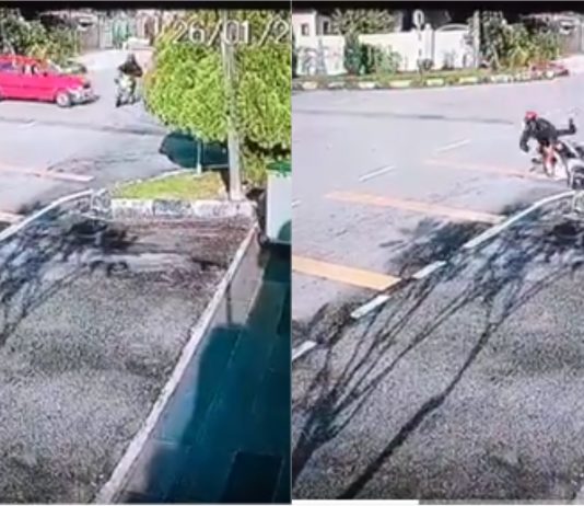 Cikgu sekolah memandu lari selepas langgar motosikal, dapat dikesan kerana nombor plat tertanggal