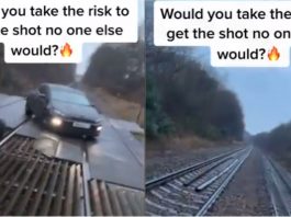 Polis UK buru pemilik kereta parkir di landasan kereta api demi konten TikTok