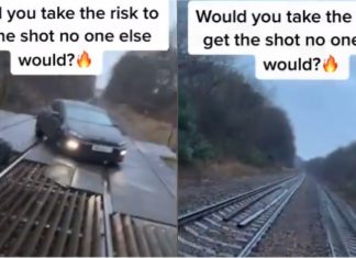 Polis UK buru pemilik kereta parkir di landasan kereta api demi konten TikTok