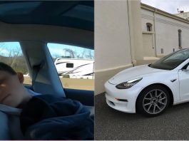 Ambil mudah terhadap mod Autopilot, pemandu ini pura-pura tidur dalam Tesla Model 3