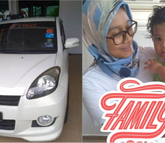 Wanita cemas bayi perempuan terperangkap dalam Myvi terkunci