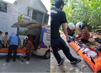 Penunggang basikal cedera parah jatuh gaung setinggi enam meter