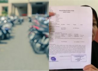 Berebut parkir motosikal, lelaki pukul warga emas guna topi keledar