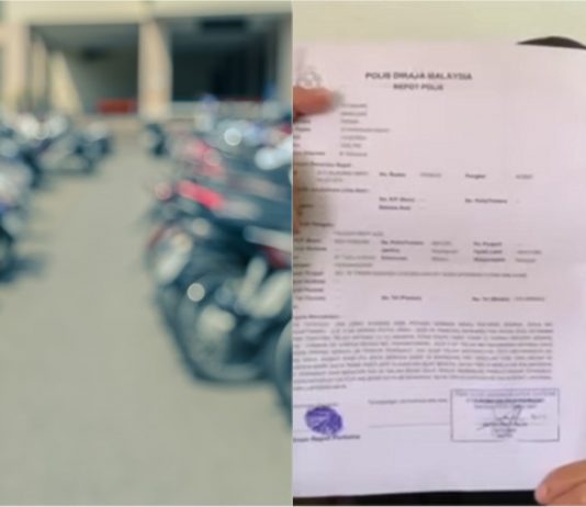 Berebut parkir motosikal, lelaki pukul warga emas guna topi keledar