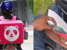 Rider FoodPanda terkejut terima tips dari pelanggan berjumlah RM1,000