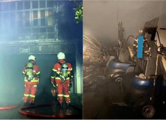 Kelab golf terbakar, 120 bugi golf musnah dijilat api