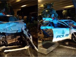 Anggota polis kemalangan gara-gara kejar Volkswagen Golf GTi lari daripada pemeriksaan
