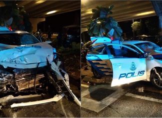 Anggota polis kemalangan gara-gara kejar Volkswagen Golf GTi lari daripada pemeriksaan