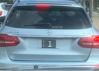Nombor plat Mercedes-AMG C43 ini paling mahal dan istimewa di Australia, RM7.7 juta!