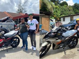 Syahmi Sazli hadiahkan Yamaha Y15ZR untuk Yoe Parey dan Bedul