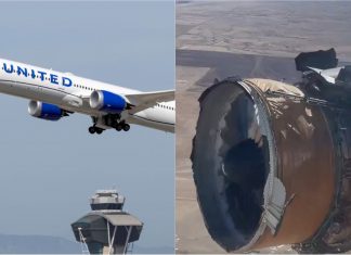 Pesawat United Airlines mendarat cemas selepas satu enjin rosak