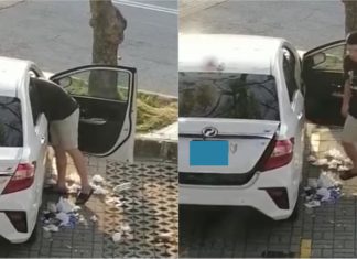 MBPP ambil tindakan tegas kepada pemandu Perodua Bezza buang sampah di tempat parkir