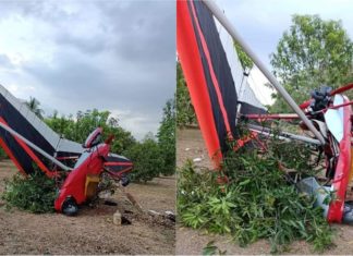 Lelaki cedera selepas paraglider yang dikendali terhempas