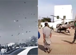 Sewa helikopter untuk tabur duit dari udara sempena majlis perkahwinan