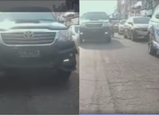 Ambulans buat ‘pengumuman’ minta polis tahan Toyota Hilux ‘cucuk’ rapat dari belakang