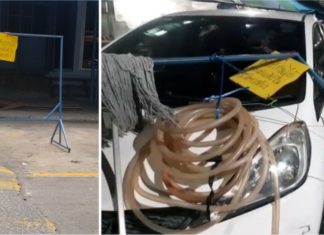 Wanita bertengkar berebut petak parkir, tanda guna tuala wanita dan najis