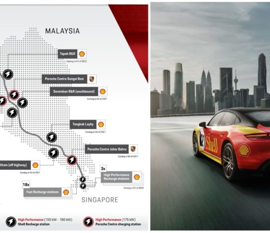 Porsche dan Shell umum jaringan pengecasan prestasi tinggi EV pertama Asia Tenggara