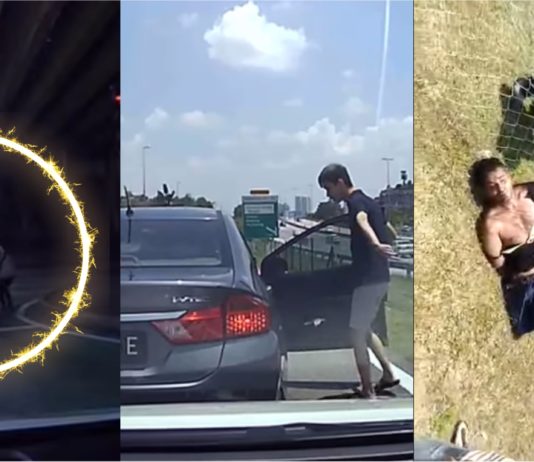 Orang ramai berjaya tahan lelaki rampas Honda City tengah jalan