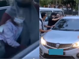 Ibu cemas kanak-kanak terlelap dan terkunci dari dalam kereta