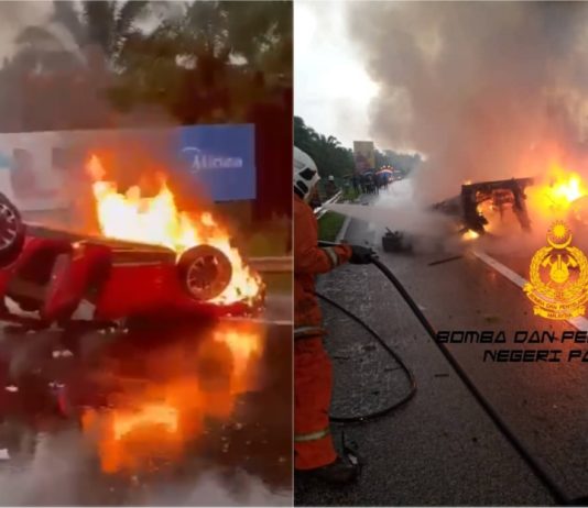 Lamborghini Urus terbakar, pemandu dan penumpang selamat