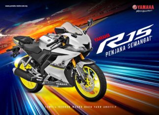 Yamaha YZF-R15 dengan warna Silver baharu, harga kekal RM11,988